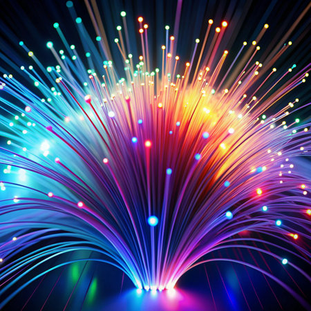 Abstract Fiber Optics backgroundの写真素材