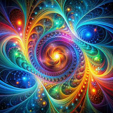 Abstract Fiber Optics backgroundの写真素材