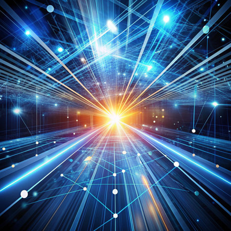 Abstract Fiber Optics backgroundの写真素材