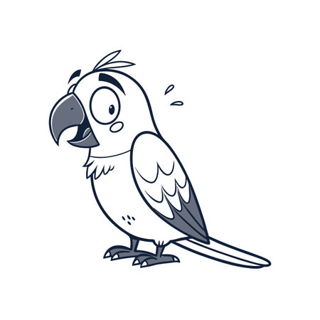 Stunned Parrot Exploring New Environmentsのイラスト素材