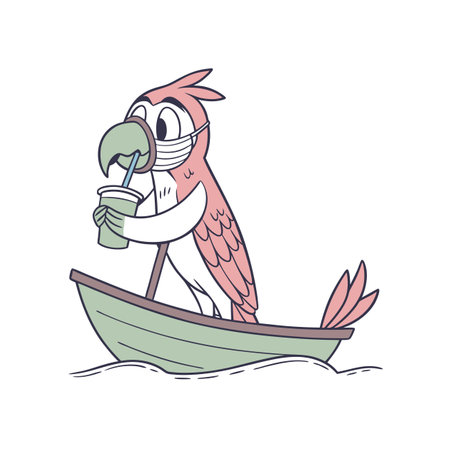 Adventure of a Decrepit Sailing Parrotのイラスト素材