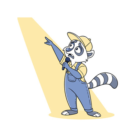 Lemur's Hurting While Explaining Concertsのイラスト素材