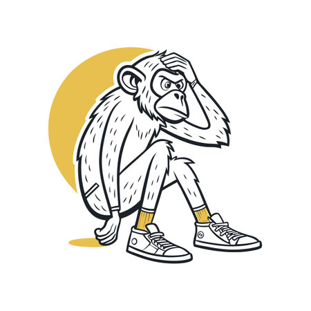 Monkey Coloring with Congestionのイラスト素材