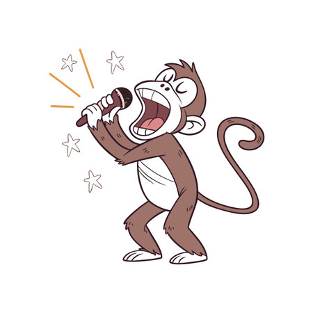 Breathless Monkey Engaged in Debateのイラスト素材