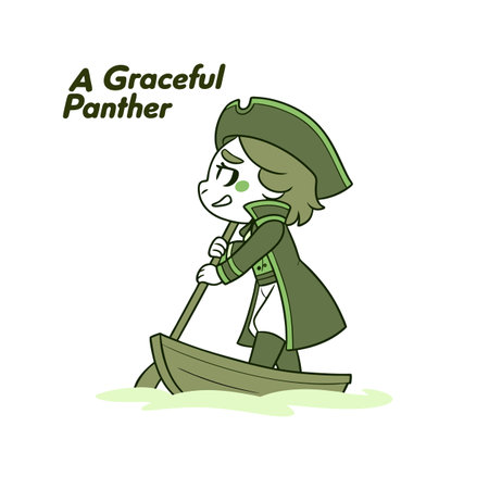 Muddled Rowing Experience of a Graceful Pantherのイラスト素材