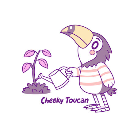 Vector Art of Poisoned Toucan Campingのイラスト素材