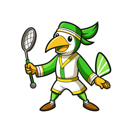 Jittery Toucan Badminton Gameのイラスト素材