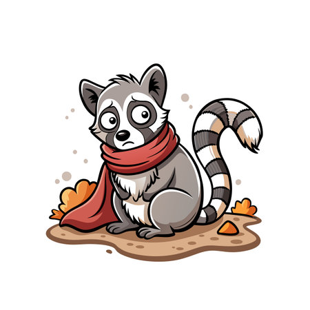 Adventurous Lemur Sleeping Off Injuriesのイラスト素材