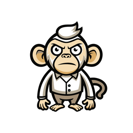 Playful Monkey Engaging in Genealogy Researchのイラスト素材