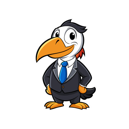 Relaxed Cheeky Toucan Learningのイラスト素材