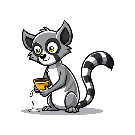 Cheerful Lemur at the Zooのイラスト素材
