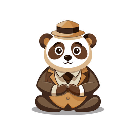 Panda's Exciting Geocaching Journeyのイラスト素材