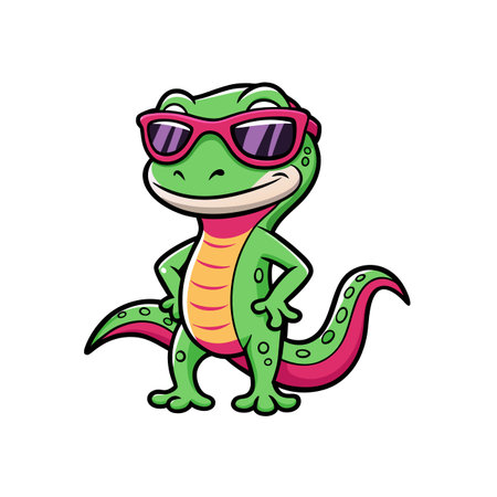 Gecko's Fun-filled People Watching Experienceのイラスト素材