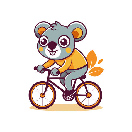 Cycling Koala's Queasy Journeyのイラスト素材
