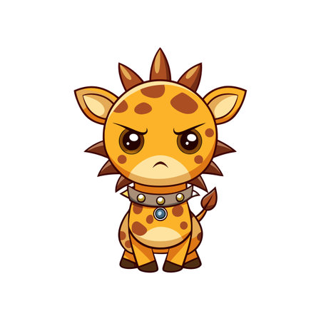 Fat Giraffe Journaling Vector Illustrationのイラスト素材