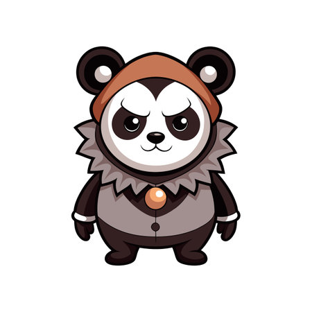Panda Cosplaying in a Fun Outfitのイラスト素材