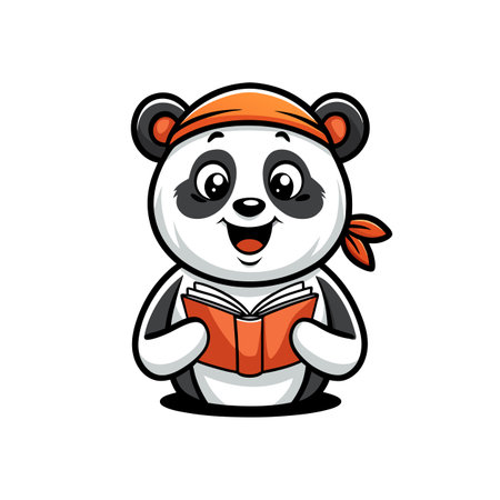 Healthy Panda in a Vibrant Theater Performanceのイラスト素材