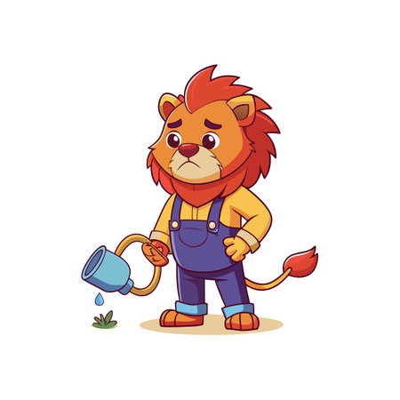 Brave Lion in a Captivating Performanceのイラスト素材