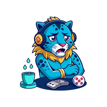 Spirited Jaguar's Poker Funのイラスト素材