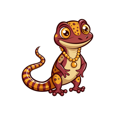 Sturdy Gecko Video Editing Illustration for Funのイラスト素材