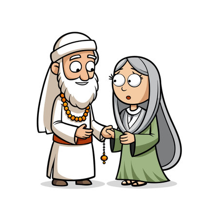 Old Man Marrying in Sketchy Styleのイラスト素材