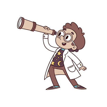 Astrophysicist Cartoon Character Designのイラスト素材