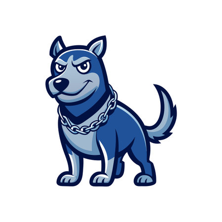 Minimalist Dog Posing Playfullyのイラスト素材
