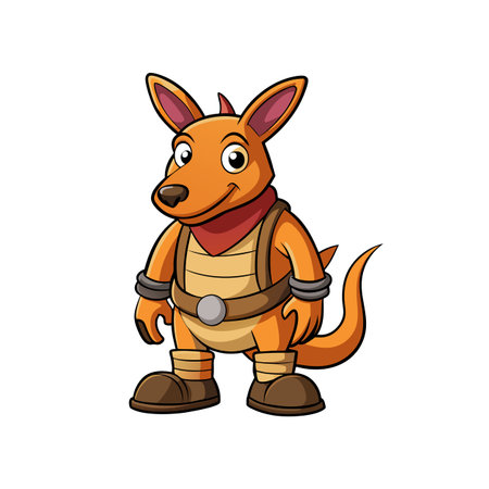 Playful Aardvark Posing in Cartoon Styleのイラスト素材