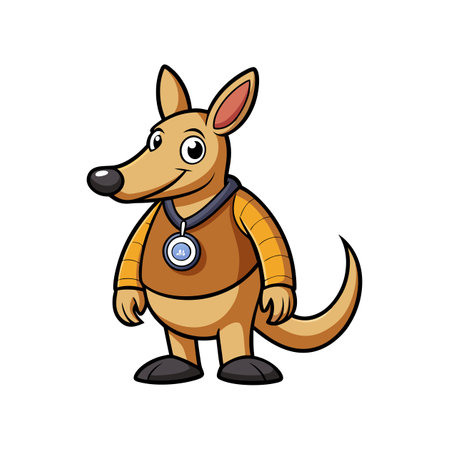 Stylish Cartoon Aardvark Character Illustrationのイラスト素材