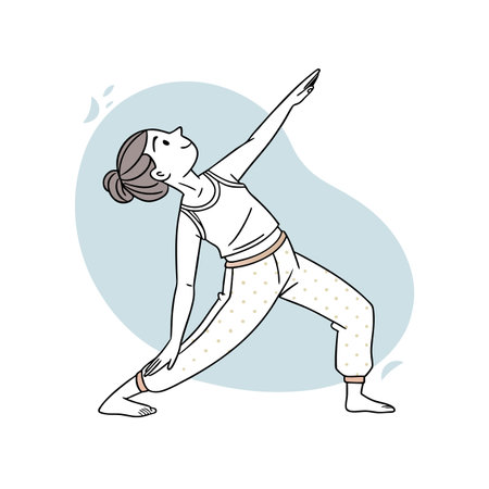Creative Yoga Instructor Character Designのイラスト素材