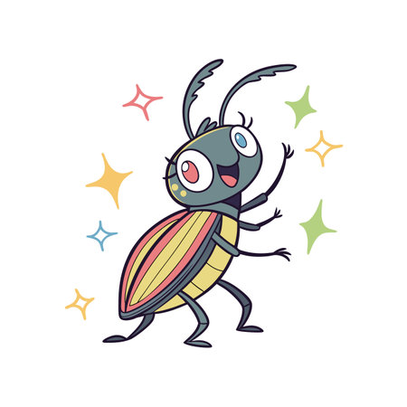 Creative Fizz the Fancy Firefly Characterのイラスト素材