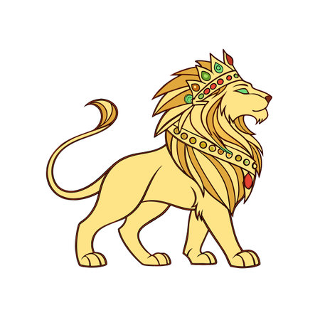 Regal Luxe the Luxury Lion Characterのイラスト素材