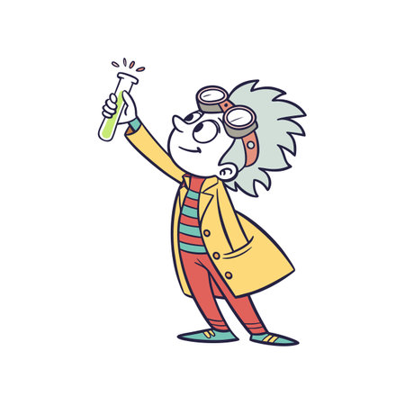 Quirky Scientist Fun Designのイラスト素材
