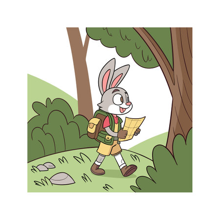 Rudy the Resourceful Rabbit Unique Artworkのイラスト素材