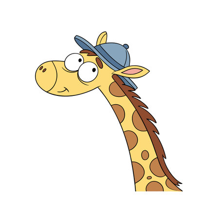 Brave Giraffe on a Fun Expeditionのイラスト素材