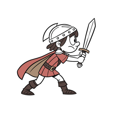 Adventurous Boy with Swordのイラスト素材