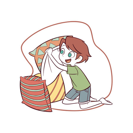 Creative Cartoon Boy Characterのイラスト素材