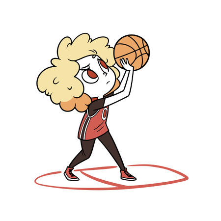 Aspiring Cartoon Girl Chasing Dreamsのイラスト素材