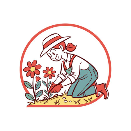 Playful Gardener Characterのイラスト素材