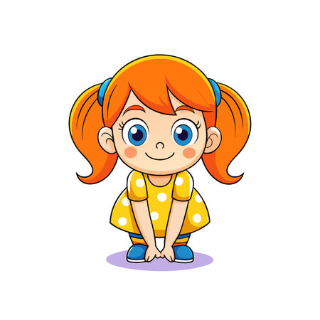 Charming Girl with Curiosityのイラスト素材