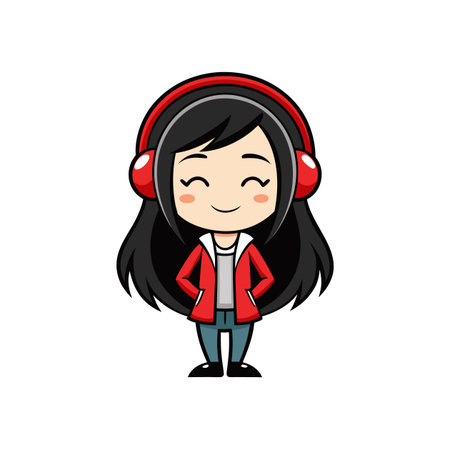 Confident Girl with Headphones