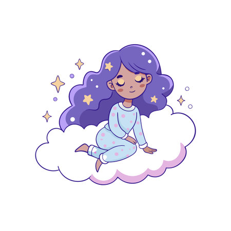 Happy Dreamy Bella Characterのイラスト素材