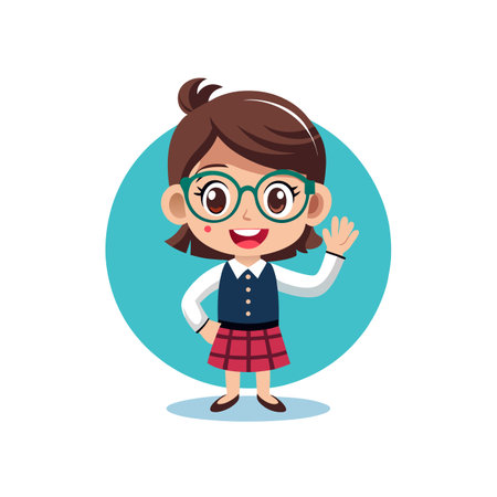 Creative Smart Student in Cartoon Artのイラスト素材