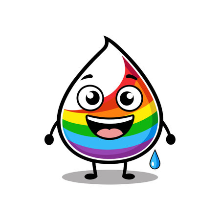 Delightful Rainbow Character in Artのイラスト素材