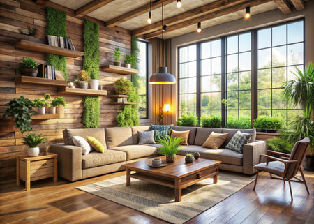 Sustainable and eco-friendly interior designの写真素材