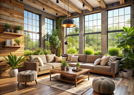 Sustainable and eco-friendly interior designの写真素材