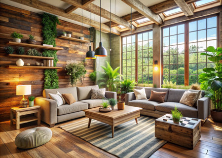 Sustainable and eco-friendly interior designの写真素材