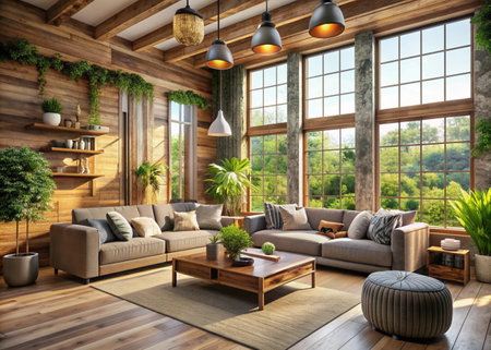 Sustainable and eco-friendly interior designの写真素材