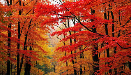 Autumn forest in south korea,Seoul\\\\