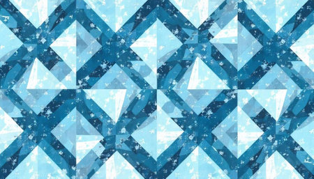 Abstract diamond geometric pattern background in blue and white